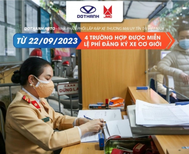 4 trường hợp được miễn lệ phí đăng ký xe cơ giới từ 22/10/2023