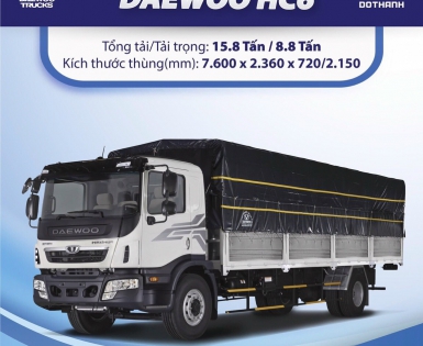 ĐÔ THÀNH BÌNH THUẬN TRÀN NGẬP ƯU ĐÃI -NHẬN QUÀ LIỀN TAY CÙNG VỚI DAEWOO HC6 15.8T