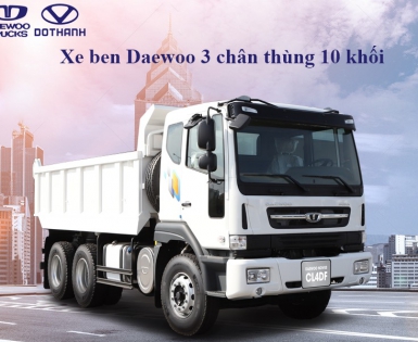 CẬP NHẬT GIÁ XE BEN DAEWOO 3 CHÂN THÙNG 10 KHỐI